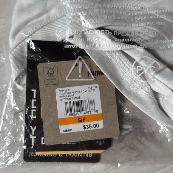PUMA Training Favorite Heather large logo t-shirt in light gray size‎ S/P NWT - Picture 7 of 8